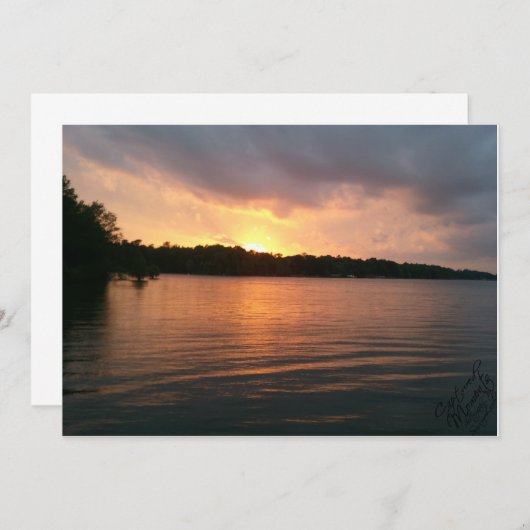 Sunset Over Lake Marion - Uitnodiging (Voorkant / Achterkant)