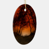 Sunset over Lake Michigan dunne Keramisch Ornament (Rechts)