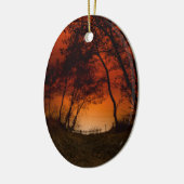 Sunset over Lake Michigan dunne Keramisch Ornament (Links)