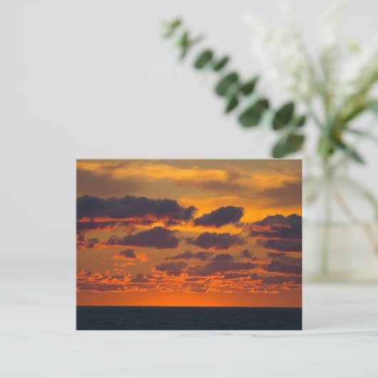 Sunset Over Lake Michigan, Ludington, Michigan Briefkaart (Staand voorkant)