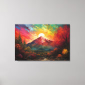Sunset over Landscape Canvas Afdruk (Voorkant)