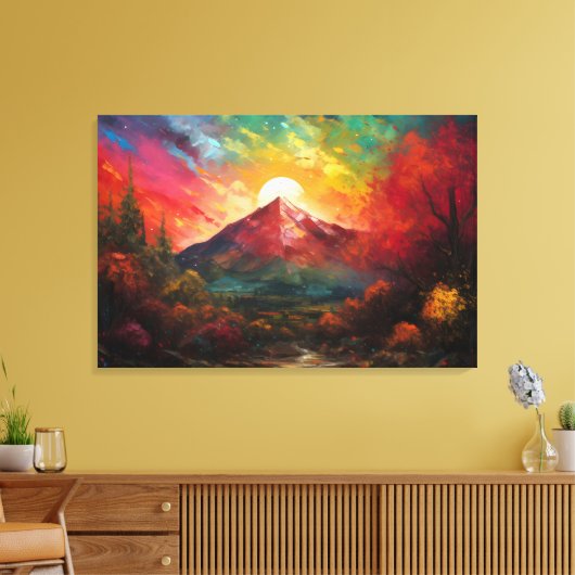 Sunset over Landscape Canvas Afdruk (Insitu (Woonkamer))