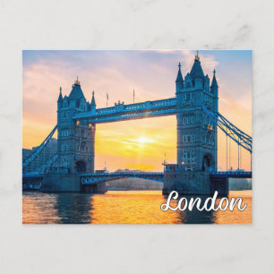 Sunset Over Londen, Engeland, Verenigd Koninkrijk Briefkaart