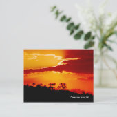 Sunset over Los Angeles California Briefkaart (Staand voorkant)