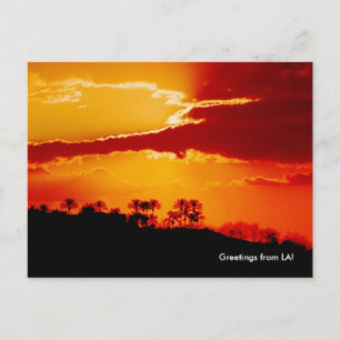 Sunset over Los Angeles California Briefkaart