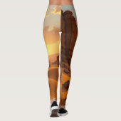 Sunset over Lost Temple Leggings Tights (Achterkant)