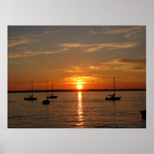 Sunset Over Lummi Island Poster