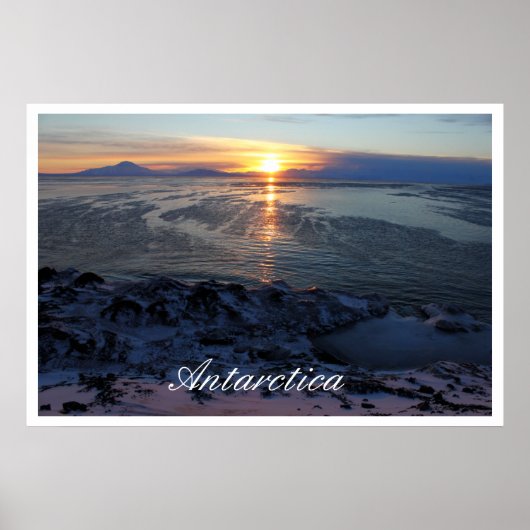 Sunset over McMurdo Sound, Antarctica Poster (Voorkant)