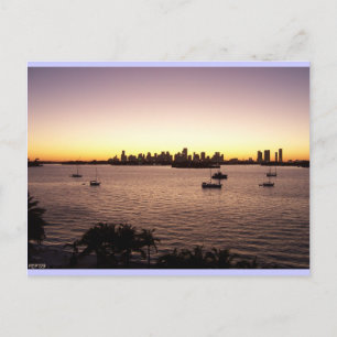Sunset over Miami Briefkaart