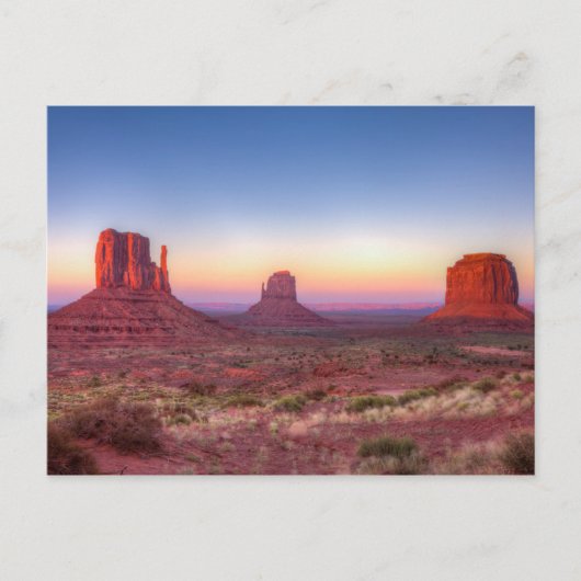 Sunset Over Monument Valley Arizona Briefkaart (Voorkant)