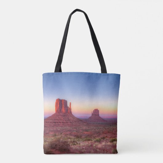 Sunset Over Monument Valley Arizona Tote Bag (Achterkant)