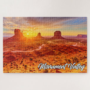 Sunset Over Monument Valley, Arizona, Verenigde St Legpuzzel