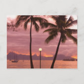 Sunset over Moorea van Sofitel Maeva Beach Briefkaart (Voorkant)