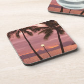 Sunset over Moorea van Sofitel Maeva Beach Drankjes Onderzetter (Linkerzijde)
