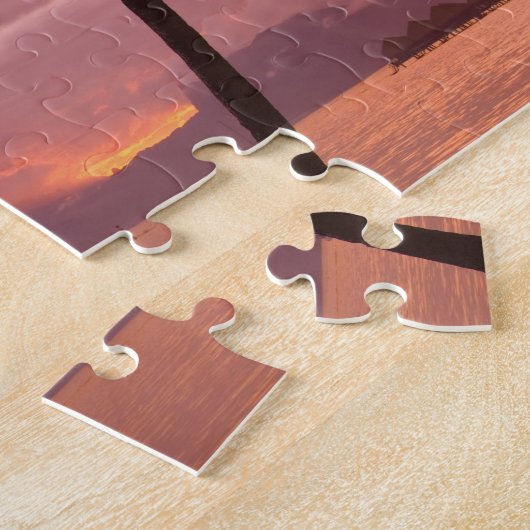 Sunset over Moorea van Sofitel Maeva Beach Legpuzzel (Zijkant)