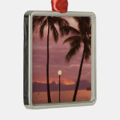 Sunset over Moorea van Sofitel Maeva Beach Metalen Ornament (Rechts)