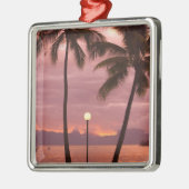 Sunset over Moorea van Sofitel Maeva Beach Metalen Ornament (Links)