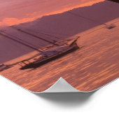 Sunset over Moorea van Sofitel Maeva Beach Poster (Hoek)