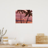 Sunset over Moorea van Sofitel Maeva Beach Poster (Keuken)