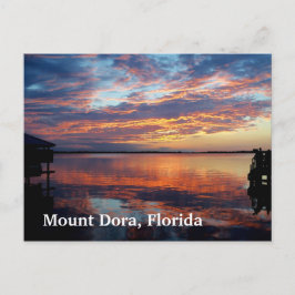 Sunset over Mount Dora Florida, foto-kunst Briefkaart