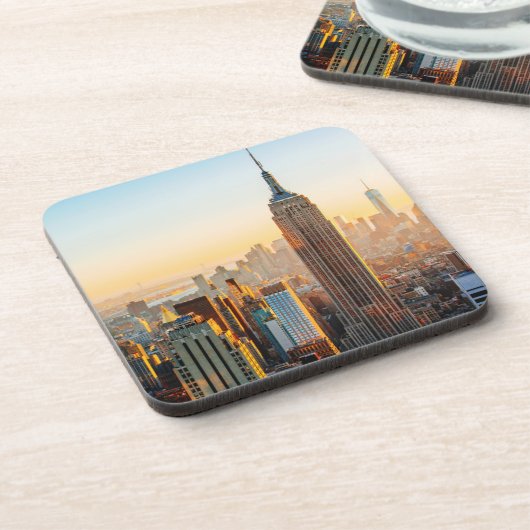 Sunset Over New York Bier Onderzetter (Linkerzijde)