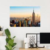Sunset Over New York Poster (Thuiskantoor)