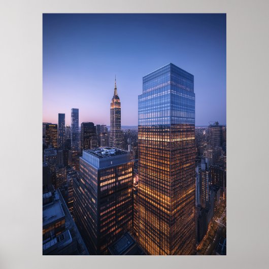 Sunset Over New York Poster (Voorkant)