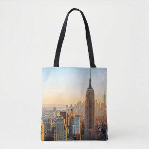 Sunset Over New York Tote Bag
