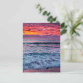 Sunset over oceaangolven, Californië Briefkaart (Staand voorkant)