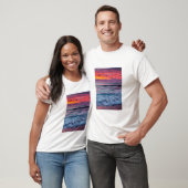Sunset over oceaangolven, Californië T-shirt (Unisex)