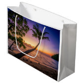 Sunset Over Palm Tree Island Groot Cadeauzakje (Voorkant Gekanteld)