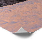 Sunset over park met een klein vorstmeer poster (Hoek)