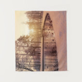 Sunset over park met een klein vorstmeer wandkleed (Voorkant)
