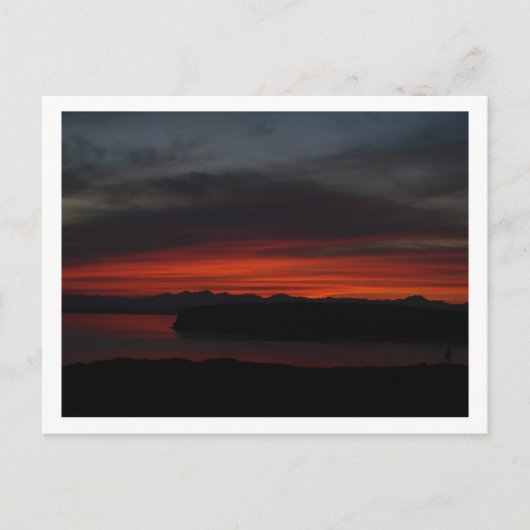 Sunset over Puget Sound Briefkaart (Voorkant)