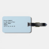 Sunset over Replica van het Vrijheidsbeeld in Pari Bagagelabel (Achterkant horizontaal)