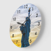 Sunset over Replica van het Vrijheidsbeeld in Pari Grote Klok (Hoek)