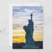 Sunset over Replica van het Vrijheidsbeeld in Pari Kaart (Voorkant)