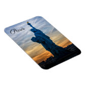 Sunset over Replica van het Vrijheidsbeeld in Pari Magneet (Rechterzijde)