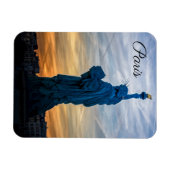 Sunset over Replica van het Vrijheidsbeeld in Pari Magneet (Horizontaal)