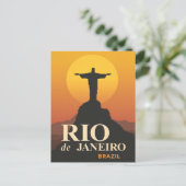 Sunset Over Rio de Janeiro Briefkaart (Staand voorkant)