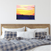 SUNSET OVER ROURKE BRIDGE WRAPPED CANVAS AFDRUK (Insitu (Slaapkamer))