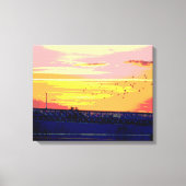 SUNSET OVER ROURKE BRIDGE WRAPPED CANVAS AFDRUK (Voorkant)