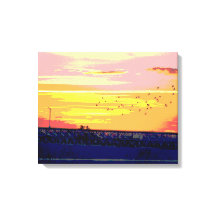 SUNSET OVER ROURKE BRIDGE WRAPPED