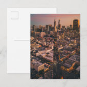 Sunset Over San Francisco Financial District Briefkaart (Voorkant / Achterkant)