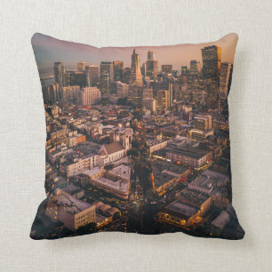 Sunset Over San Francisco Financial District Kussen