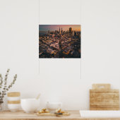 Sunset Over San Francisco Financial District Poster (Keuken)