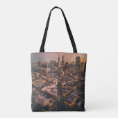 Sunset Over San Francisco Financial District Tote Bag (Achterkant)