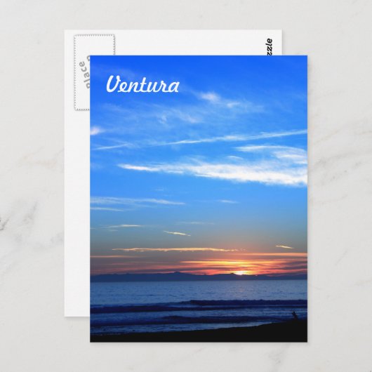 Sunset Over Santa Cruz Briefkaart (Voorkant / Achterkant)