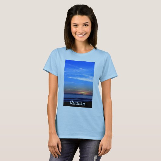 Sunset Over Santa Cruz T-shirt (Voorkant volledig)