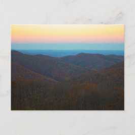 Sunset Over Shenandoah National Park, Virginia Briefkaart